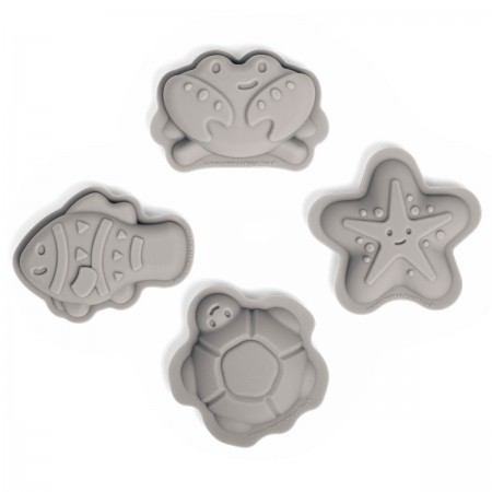 Artiwood - Bigjigs - Silicone Toy - Stone Grey Sand Moulds