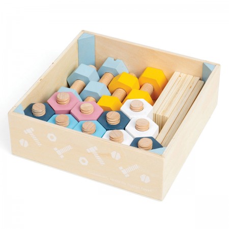 bigjigs toys crate of nuts & bolts artiwood