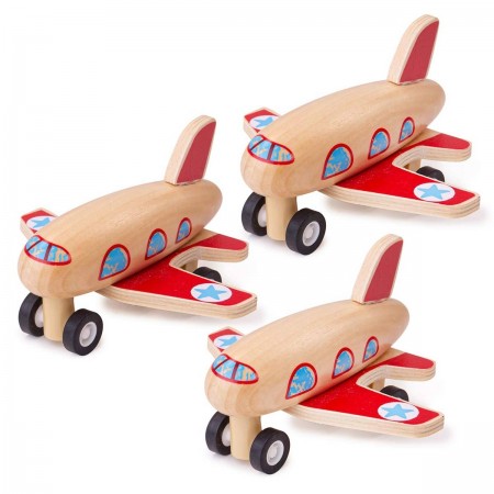bigjigs toys pull back plane artiwood