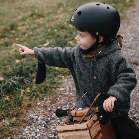 Kinderfeets Toddler Bike Helmet Matte Black Artiwood