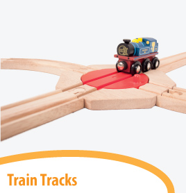 wooden rail train tracks